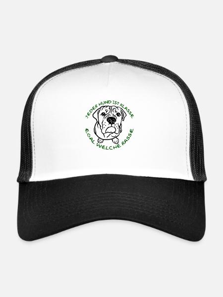 Every dog is great - Bulldog - Trucker Cap - white/black - Front