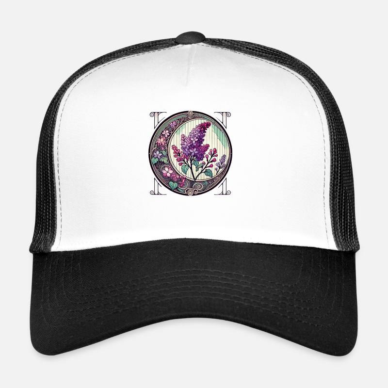 Lila - Trucker Cap - Weiß/Schwarz