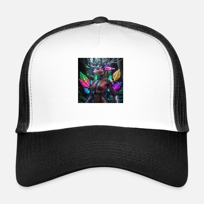 Die perfekte Symbiose von Natur und Technik - Trucker Cap - Weiß/Schwarz