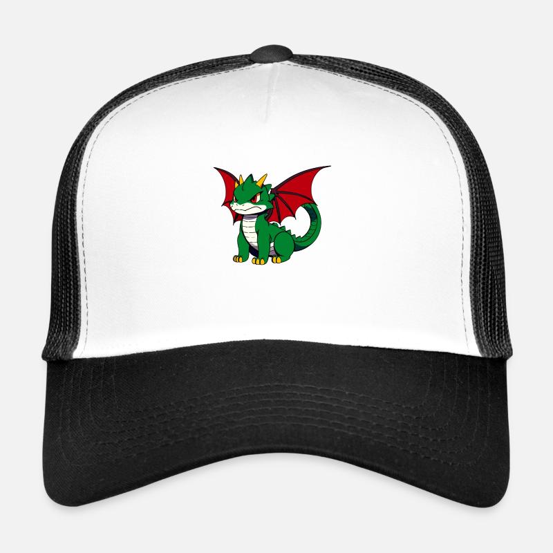 Cute Grumpy Dragon Trucker Cap