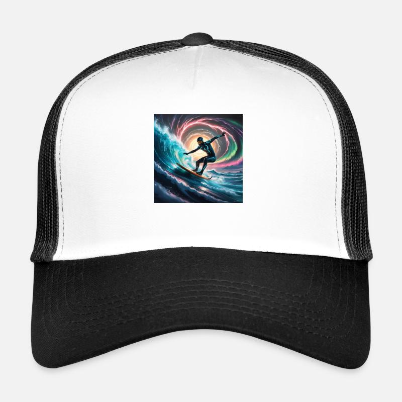Pulsar Surfer – A Sci-Fi Adventure on a Cosmic Scale - Trucker Cap - white/black