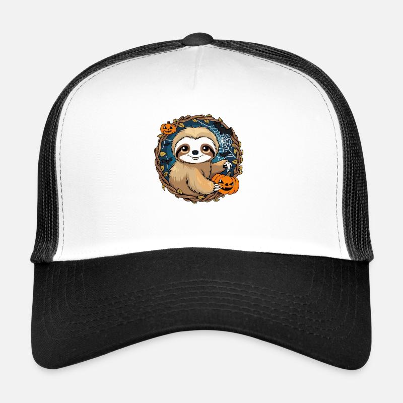 Halloween, Sloth, October 31, Thanksgiving Trucker Cap