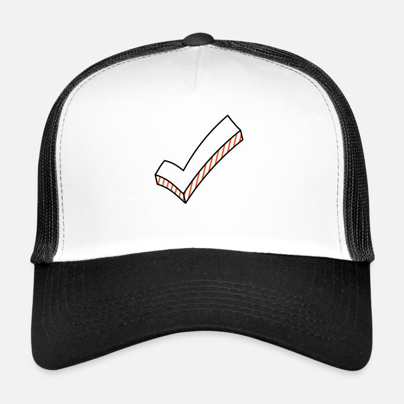 Haken dran zweifarbig - Trucker Cap - Weiß/Schwarz