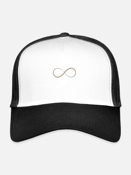 Infinite letter - Trucker Cap - white/black - Front