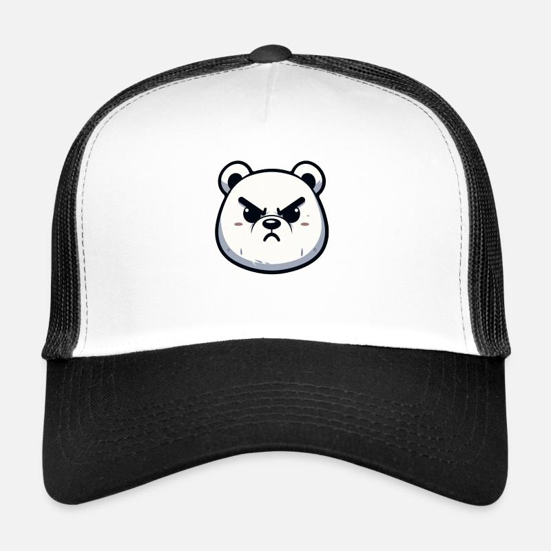 Conception d’ours polaire en colère Casquette trucker 
