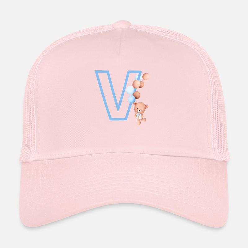 Blue Letter V Bear Trucker Cap