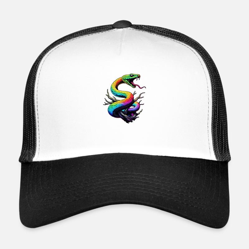 Illustration de serpent coloré Casquette trucker 