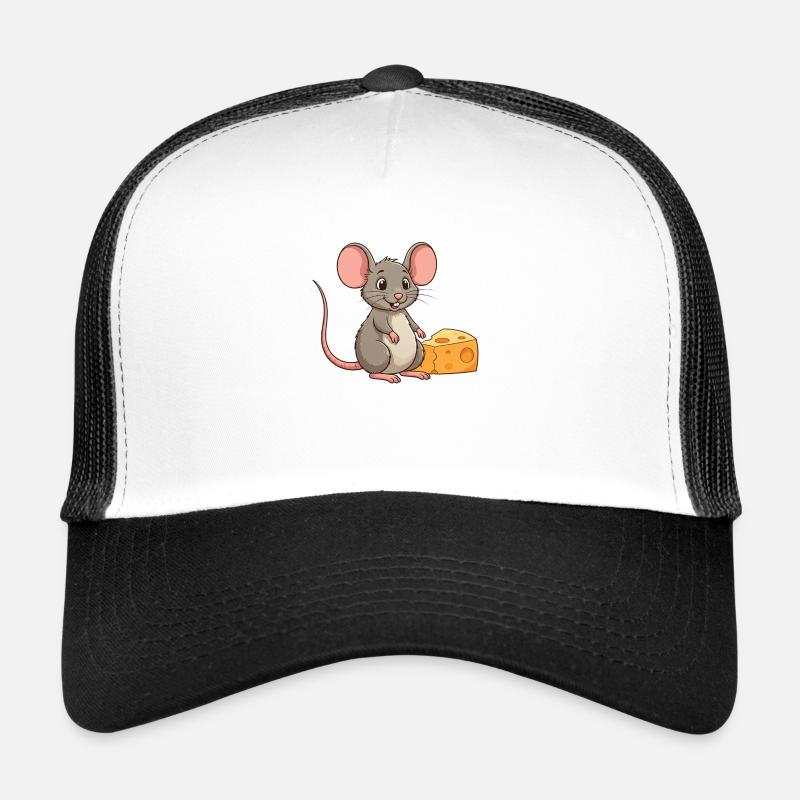 Souris - Casquette trucker  - blanc/noir