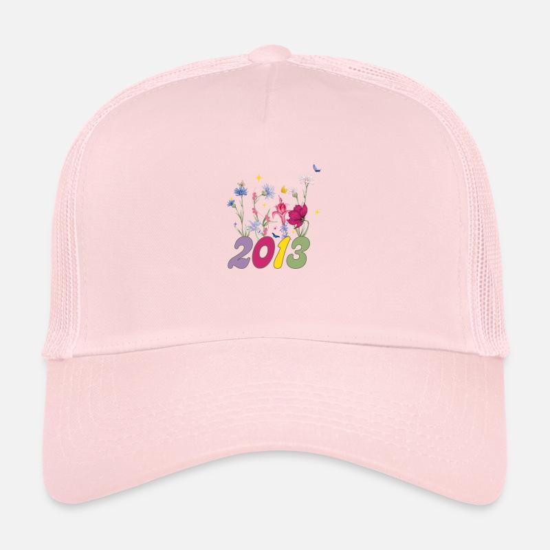 Année de naissance 2013 fleurs sauvages Casquette trucker 