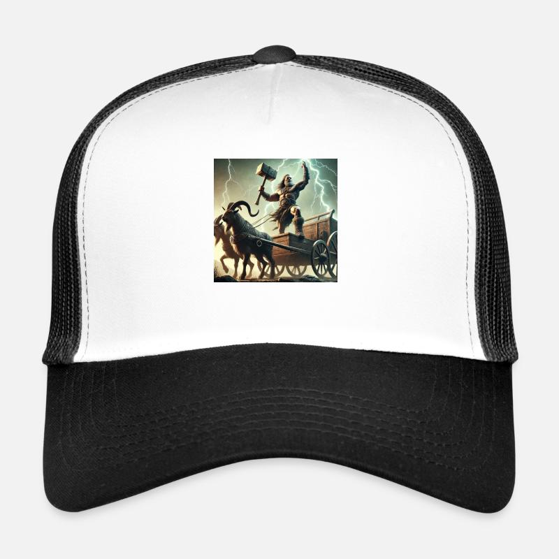 Thor, Viking and Germanic god - Trucker Cap - white/black