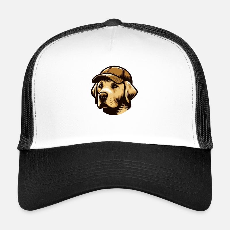 Labrador mit Mütze Trucker Cap