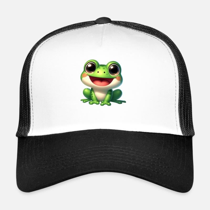 Frog / Frosch - Trucker Cap - Weiß/Schwarz