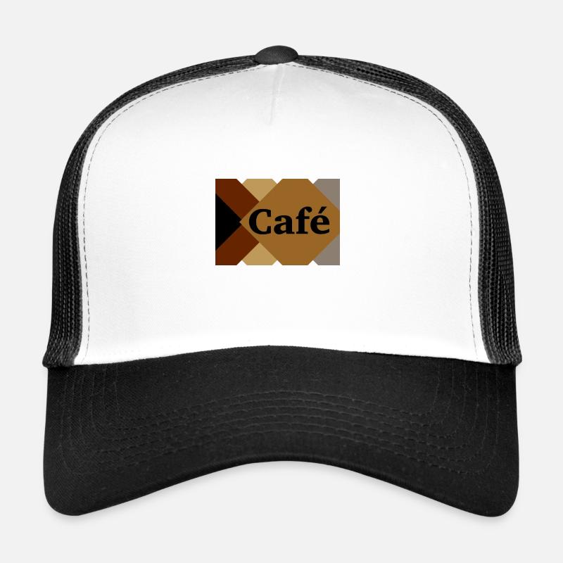 CAF - Casquette trucker  - blanc/noir
