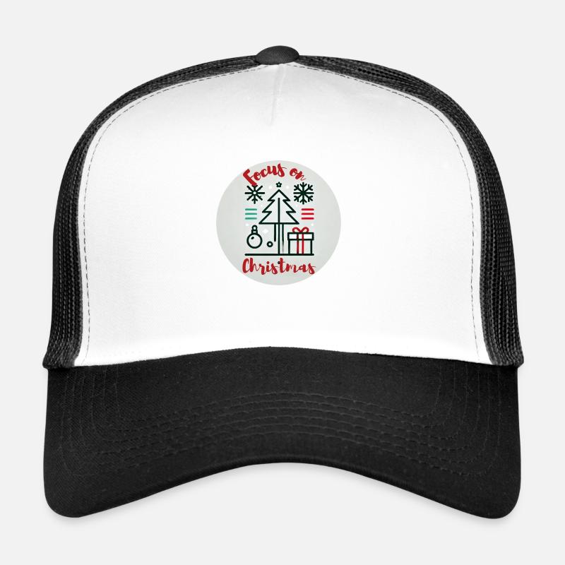 Focus sur Noël - Casquette trucker  - blanc/noir