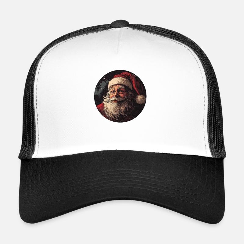 Magischer Santa: Die Freude der Feiertage! - Trucker Cap - Weiß/Schwarz