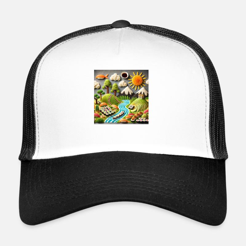 Sushi - Casquette trucker - blanc/noir