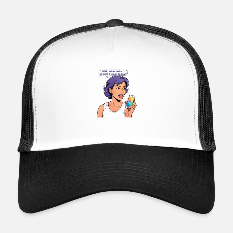 Siri Lebensberater - Trucker Cap - Weiß/Schwarz