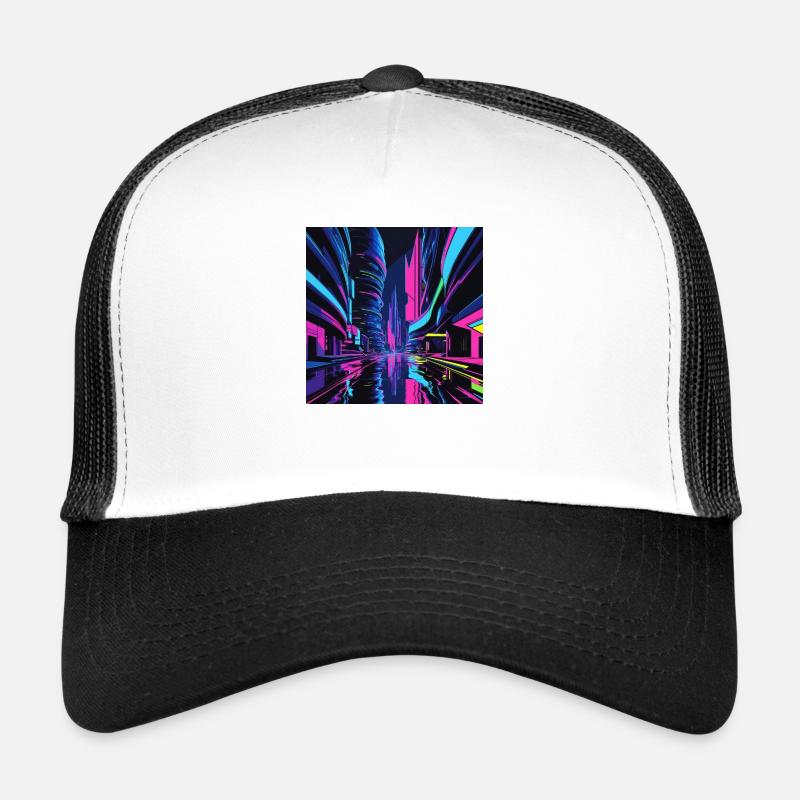 Future City 1 - Trucker Cap - Weiß/Schwarz