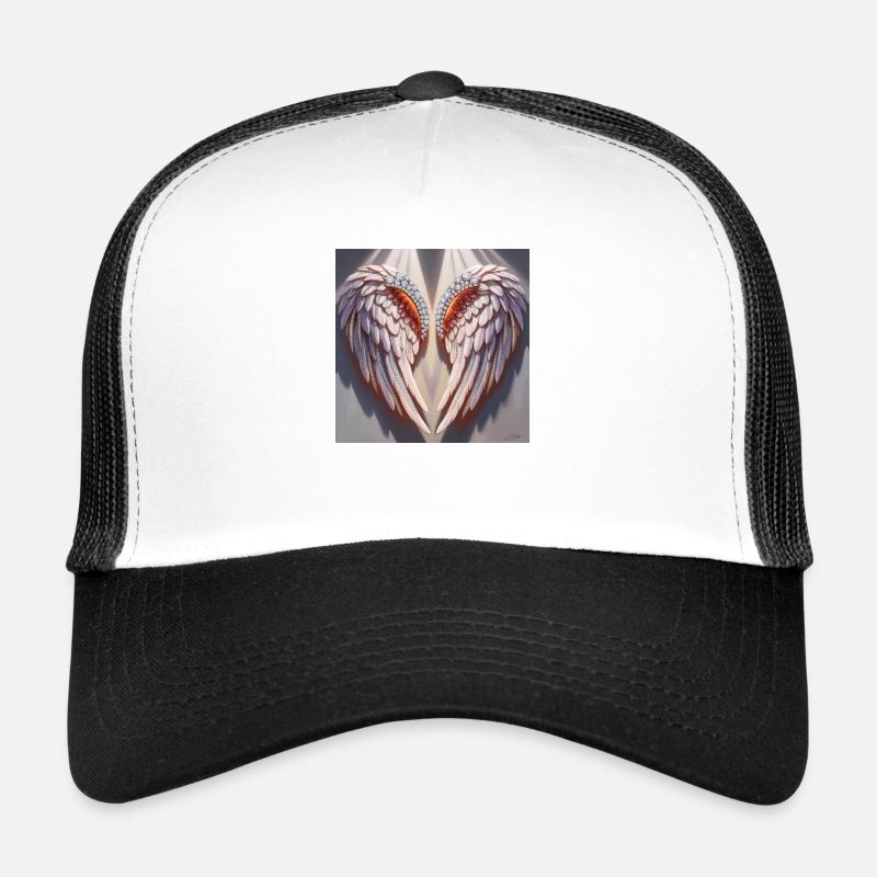 Engelsflügel - Trucker Cap - Weiß/Schwarz