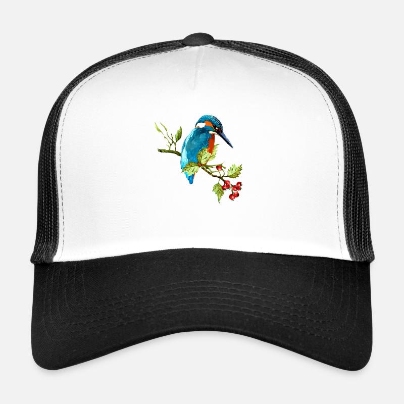 Bunter Vogel - Trucker Cap - Weiß/Schwarz