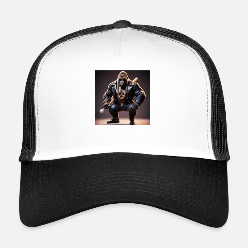 GorillaHeld - Trucker Cap - Weiß/Schwarz
