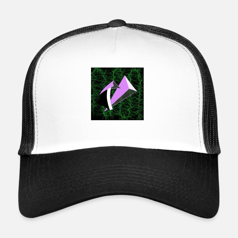 Violet fantasy figure on green background Trucker Cap