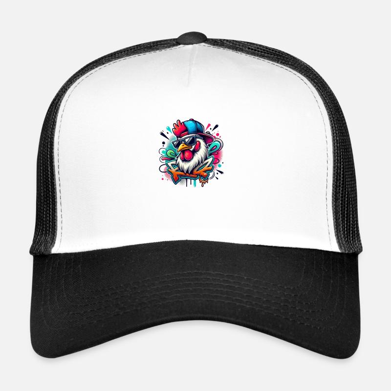 Poulet cool Poulet Élevage de poulets Agriculture Casquette trucker 