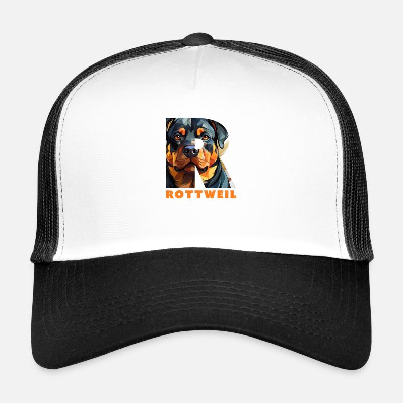 Rottweiler1 - Trucker Cap - Weiß/Schwarz