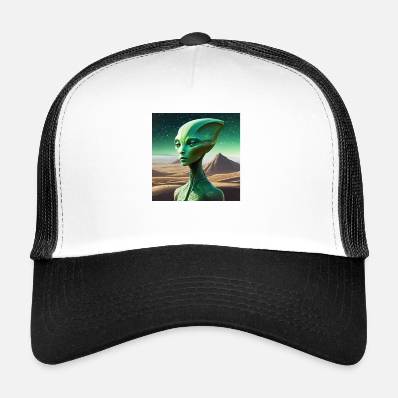 Grünes Alien Trucker Cap