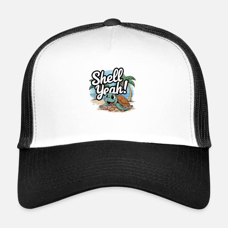 Shell Yeah - Trucker Cap - Weiß/Schwarz