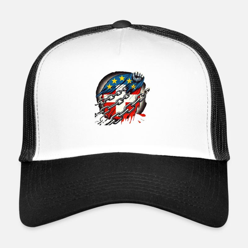 Schweiz gefangene der EU - Trucker Cap - Weiß/Schwarz