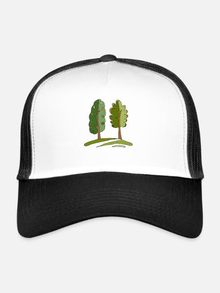 Tree - Trucker Cap - white/black - Front