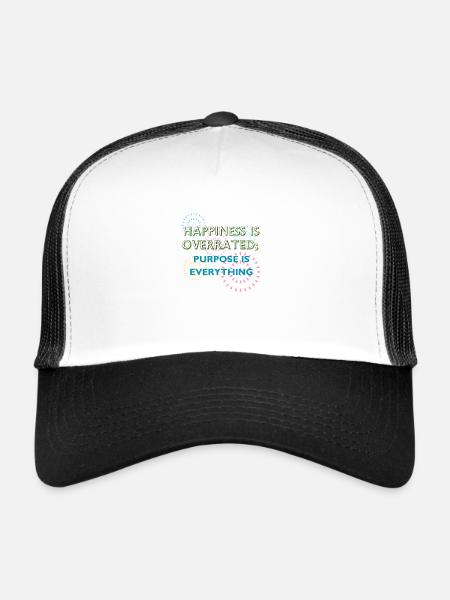 Purpose Is Everything Inspirational Design - Trucker Cap - white/black - Front
