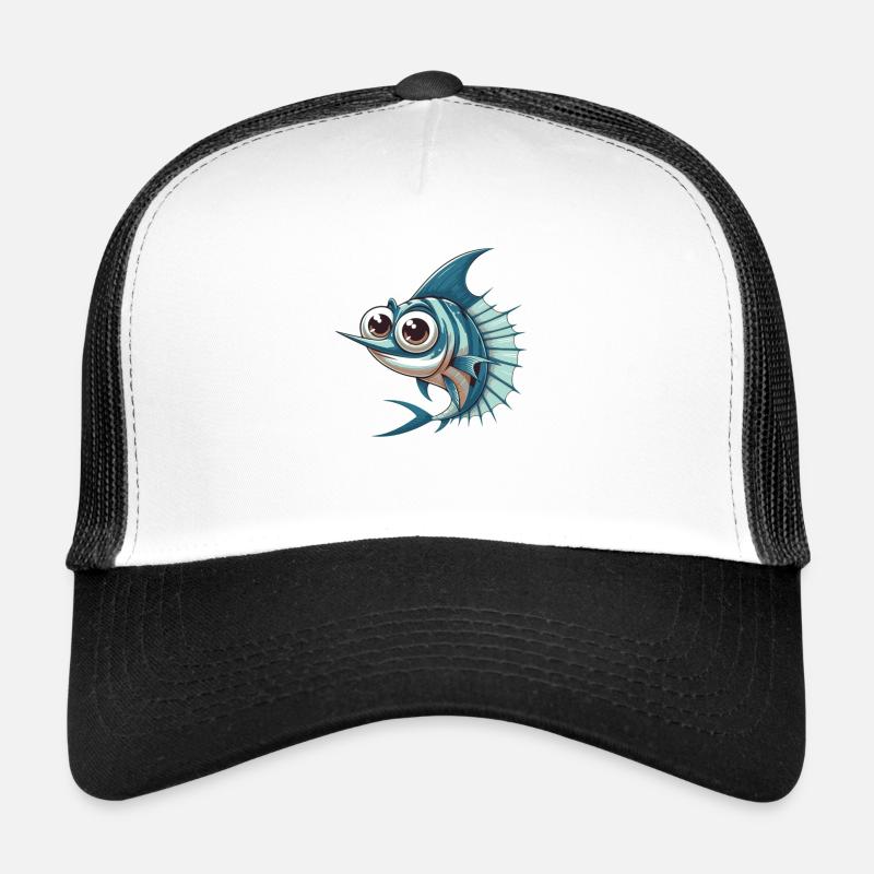 Swordfish - Trucker Cap - white/black