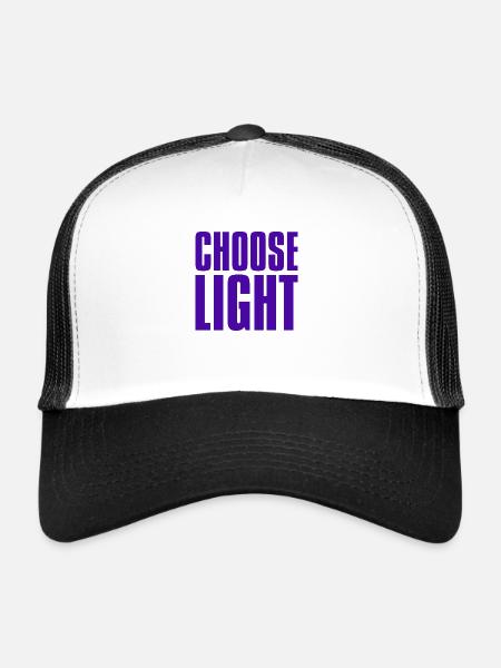 Choisissez la lumière - Casquette trucker  - blanc/noir - Devant
