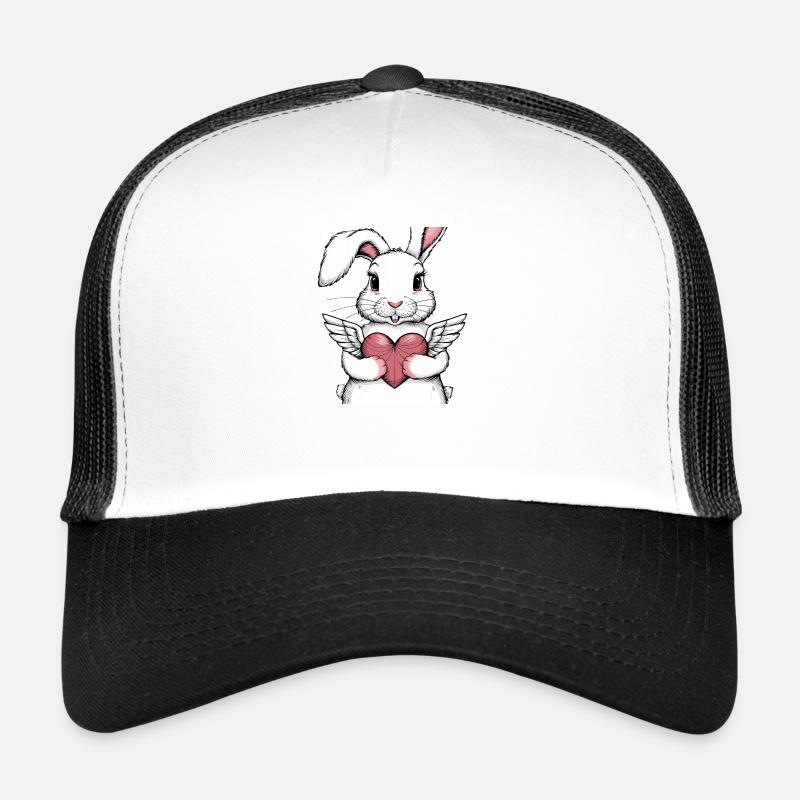 Rabbit 1 - Trucker Cap - Weiß/Schwarz