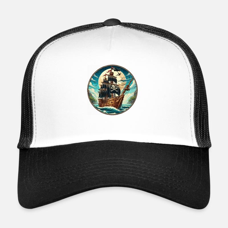 Pirate ship large Trucker Cap