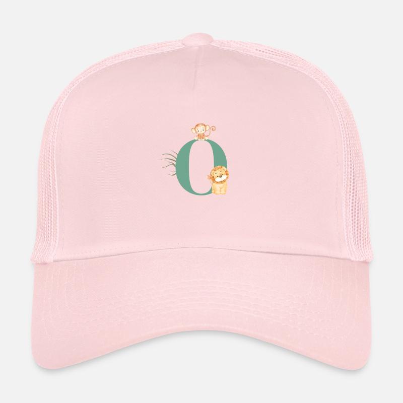 Lettre o vert animaux jungle Casquette trucker 