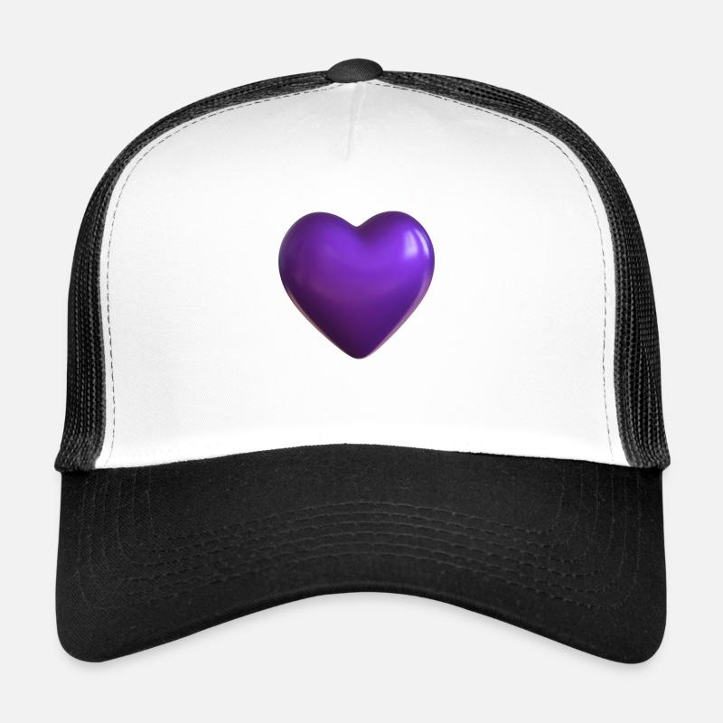 Lila Herz Trucker Cap