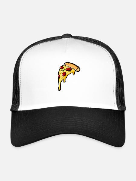 pizza - Trucker Cap - white/black - Front