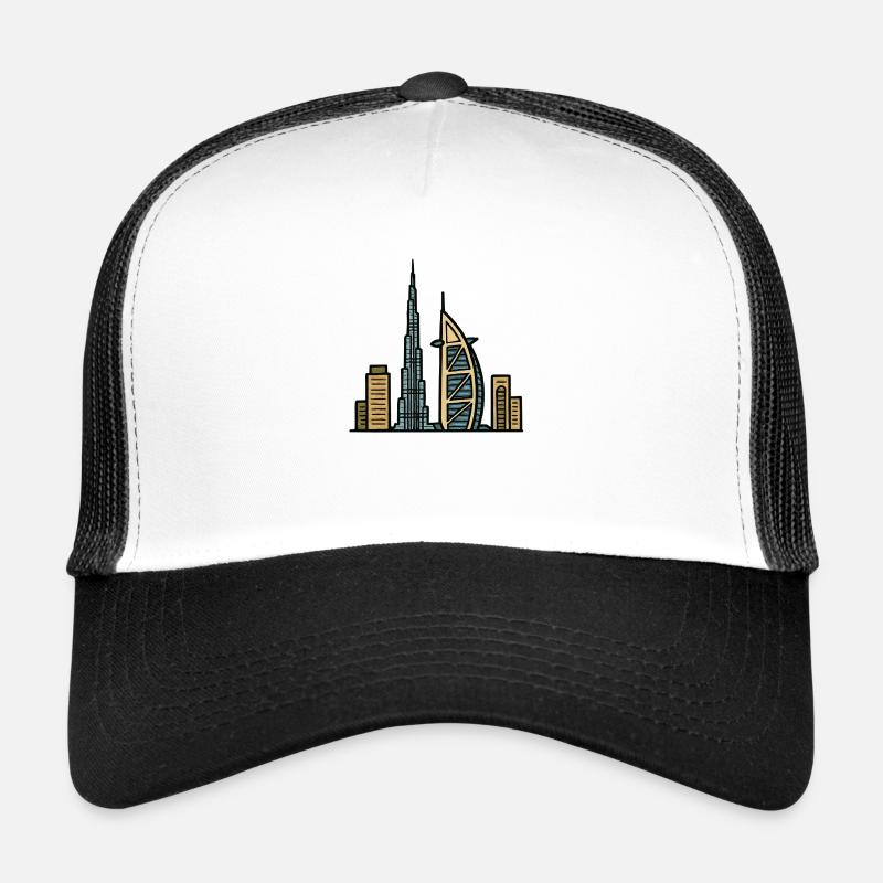 dubai skyline - Trucker Cap - Weiß/Schwarz