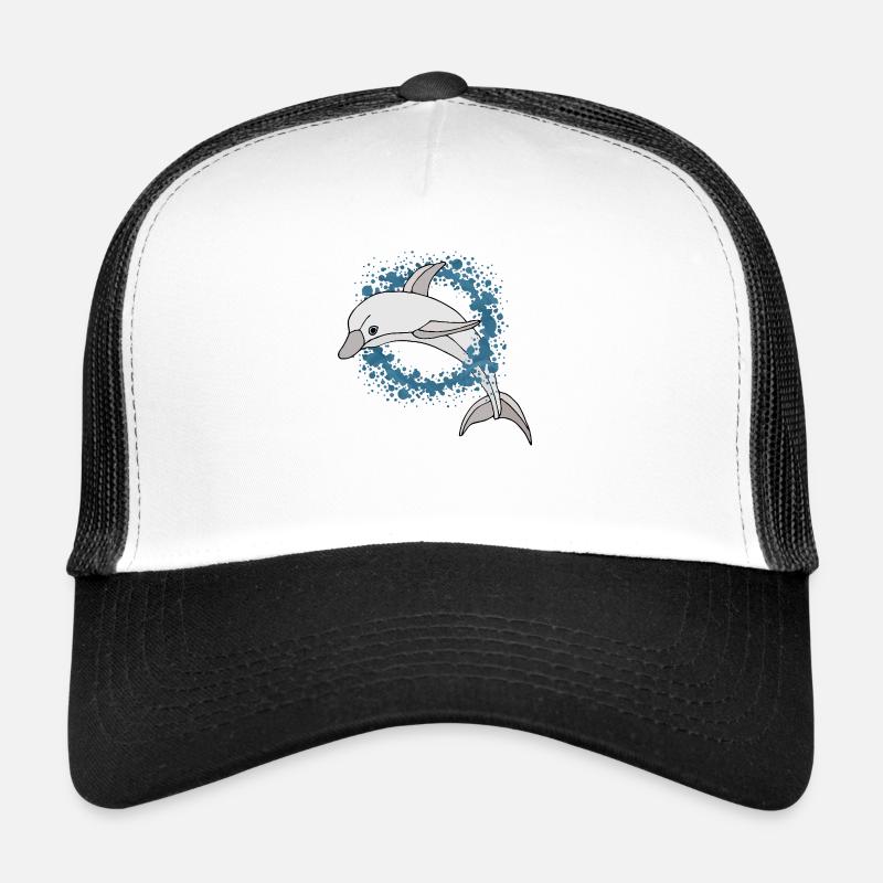Delfin - Trucker Cap - Weiß/Schwarz