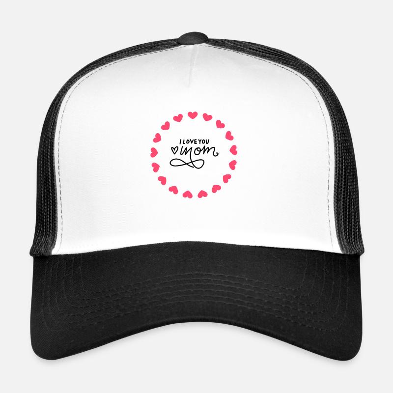 I love my mom - Trucker Cap - Weiß/Schwarz