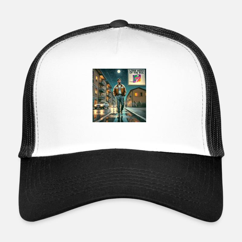 EINSAMER HELD DER 90ER JAHRE - Trucker Cap - Weiß/Schwarz