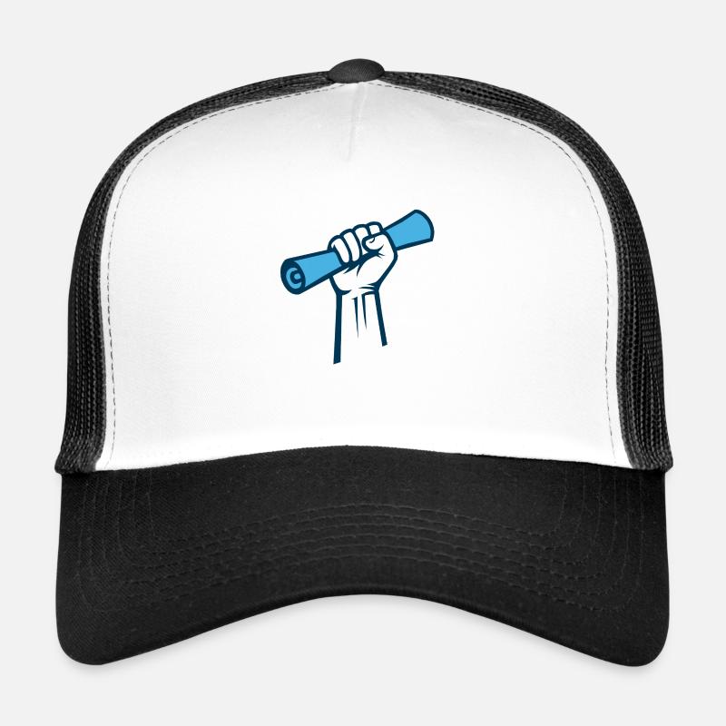 logo blanc Casquette trucker 