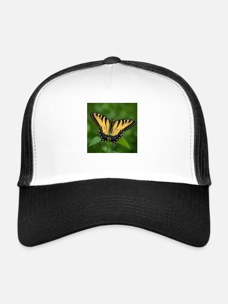 Eastern Tiger swallowtail - Trucker Cap - white/black