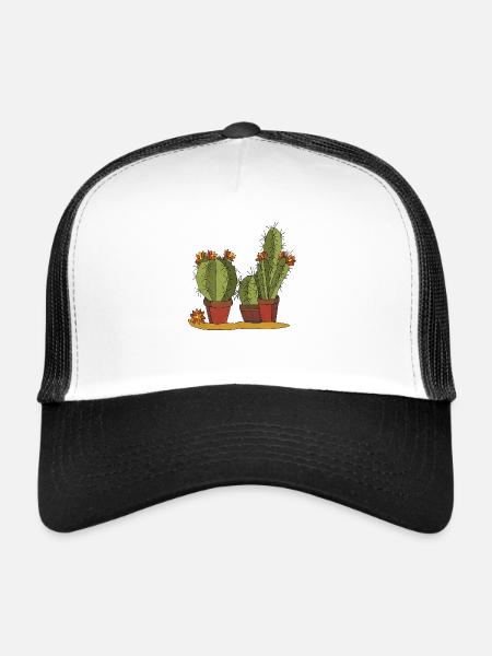 Blumen - Trucker Cap - Weiß/Schwarz - Vorne