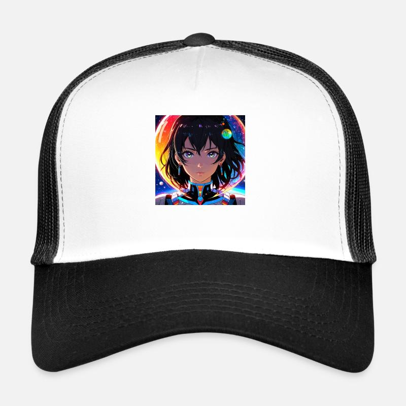 Fantastisches Mädchen im Weltraum Trucker Cap