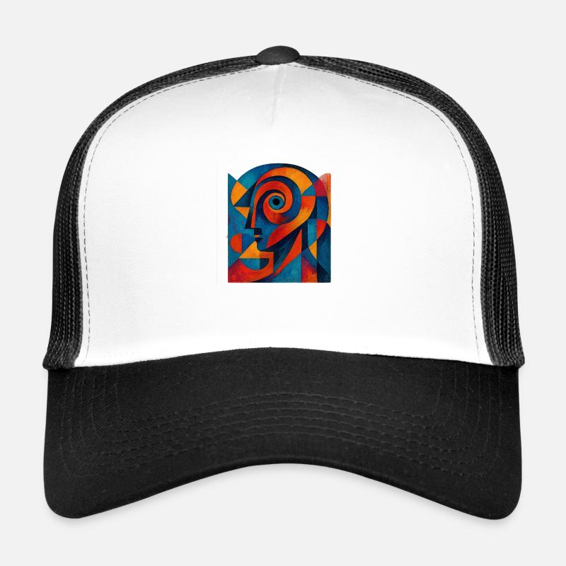 Hidden Face - Trucker Cap - Weiß/Schwarz
