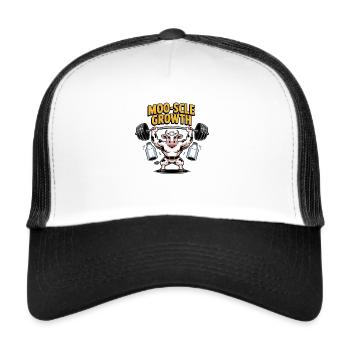 Moo-scle Growth - Trucker Cap - white/black - Front